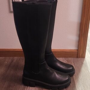 Steve Madden Knee High Black Boots Size 8